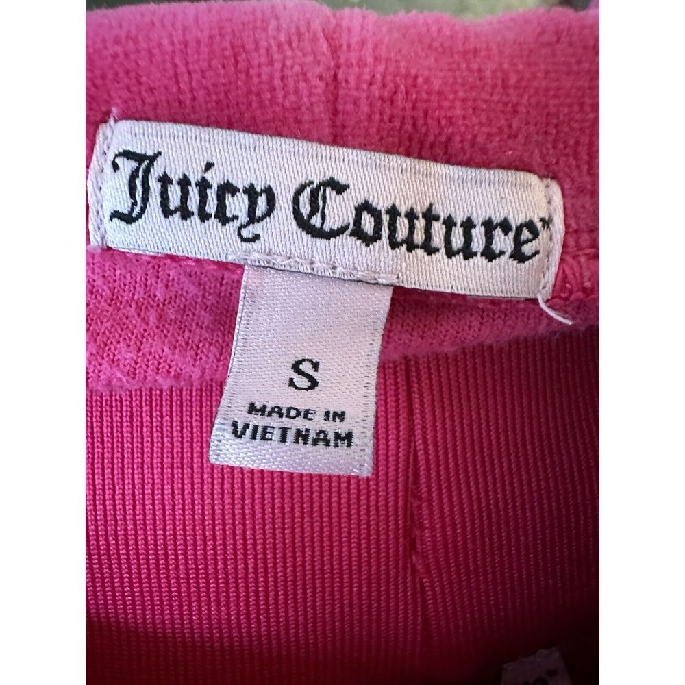 Juicy Couture Soft Velour Hot Pink Track Suit Jacket Pants‎ Set Size Small - Picture 6 of 9